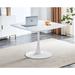 42.1" Round MDF Table Top Dining Table, End Table Leisure Coffee Table for 4-6 People