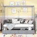 Elegant Design Twin Size Canopy Platform Bed Daybed with 2 Drawers