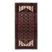 Shahbanu Rugs Maroon Red Vintage Persian Baluch with Peacock Design Pure Wool Hand Knotted Wide Runner Oriental Rug (3'8"x7'9")