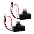 NUOLUX 2pcs 120V Outdoor Hard-Wired Post Eye Light Control with Photocell Light Sensor Photocell Sensor Dusk to Dawn Light Sensor Photocell for Outdoor Light (Black)(Random Style)