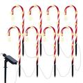 Kripyery Christmas Candy Cane LED Lights 1 Drag 8 Create Atmosphere Festive Path Light Indoor Outdoor Decorations