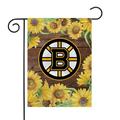 Rico Industries NHL Hockey Boston Bruins Sunflower Spring 13 x 18 Double Sided Garden Flag