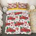 Merry Christmas Duvet Cover Set Christmas Santa Claus Tree Snowflake Pattern Decorative 3 Piece Bedding Set with 2 Pillow Shams