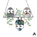 WAITLOVER Three Birds Stained Glass Window Hanger Catcher Bird Species Stained Acrylic Birds Pendant F0l3 Hanging Decoration Dropshipp M8J0