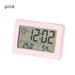 Creative Desktop Home Number Clock Digital Alarm Clock Thermometer Meter Hygrometer Meter Electronic Clock PINK