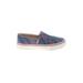 TOMS Flats: Slip-on Platform Boho Chic Blue Print Shoes - Women's Size 6 - Almond Toe