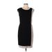 PREMISE Casual Dress - Sheath Scoop Neck Sleeveless: Black Color Block Dresses - Women's Size 10