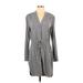 Gap Casual Dress - Shirtdress: Gray Dresses - Women's Size Small