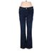 Lands' End Jeans - Mid/Reg Rise: Blue Bottoms - Women's Size 6 - Dark Wash