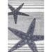 Gray 48 x 0.31 in Area Rug - Thomas Paul Starfish & Striped Rug, Synthetic | 48 W x 0.31 D in | Wayfair BDTP02A-4024