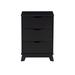 Wade Logan® Braulia 3- Drawer Solid Pine Wood Nightstand Wood in Black | 26.85 H x 19.3 W x 20.25 D in | Wayfair EB713DFE35C14B76A7ADB0C6975AC0C0