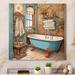 Ophelia & Co. Bath Vintage Charm I - Unframed Print on Metal in White | 36 H x 36 W x 1 D in | Wayfair A1495B415E0441BF943C577141DBD5A3