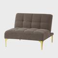Mercer41 Shirletha Twin 35.5" Wide Cushion Back Futon Chair Wood in Brown | 28 H x 35.5 W x 34 D in | Wayfair ED1C23F9A3774F8195330D55D45B5F68