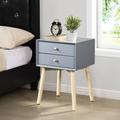 George Oliver Jurgita Accent Chest, Night Stand, Nightstand, Bed Side Table, Nightstand, Modern Nightstand in Gray | Wayfair