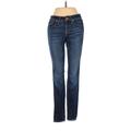 Madewell Jeggings - Low Rise Skinny Leg Boyfriend: Blue Bottoms - Women's Size 24 - Dark Wash