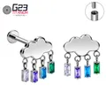 Ongles d'oreille en titane pour femmes clous d'oreille clous d'oreille clous d'oreille nuage