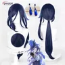 Game Impact Fontaine Clorinde Cosplay Perruque Perruques Anime Cheveux Synthétiques Bonnet Long