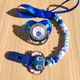 Perles de silicone Disney Stitch Boy bleu argent paillettes porte-sucette personnalisé cadeau