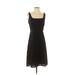 Tabitha Casual Dress - A-Line Square Sleeveless: Black Print Dresses - Women's Size 8 Petite
