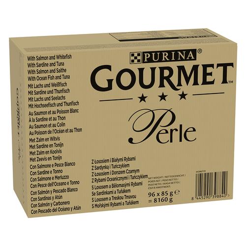 192x85g Perle Fisch-Mix in Sauce Gourmet Katzenfutter nass zum Sonderpreis!