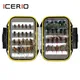 ICERIO 40PCS Wet Dry Flies Nymph Ant Tying Hook Trout Fishing Fly Lure Bait Waterproof Box Tackle