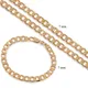 XP Jewelry -- Fashion Necklace and Bracelet Set for Men 50 cm length. 7mm width Gold Color