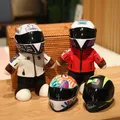 Creative Motorcycle Teddy Bear Plush Toys Stuffed Bear and Helmet Jacket Clothes Plush Dolls Soft