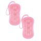 2PC Soap Savers Pouch Exfoliating Silicone Soap Pocket Body Exfoliator Scrubber Brush For Bath Or Shower Body Scrubber For Bar Soap Bits Bathroom Supplies Household Essentials Shower Caddy