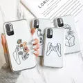 Abstract Line Face Phone Case per Xiaomi 12t 13t pro Case Mi 12 11 Lite Redmi Note 9 10 8 12 11 Pro