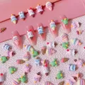 20pcs Nails Accessories Resin Cream Ice Cream Mixed Summer Cute Cartoon Nail Charms 3D Nail Art