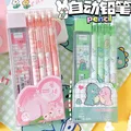 4-6pcs Mechanical Pencils Set Cute Cartoon Automatic Pencils with Refills Korean Stationery Writing