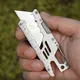 5PCS Blades Mini Utility Knife Retractable Paper Box Cutter Stainless Steel EDC DIY Pocket Knife