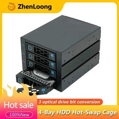 4-Bay Hot Swap Festplatte Käfig Mobilen 3 5-zoll SATA SSD HDD Rack Schrank Daten Lagerung Für drei