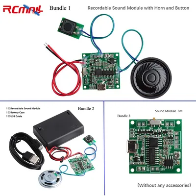 Beschreibbares Soundmodul, Tastensteuerung, 8 m, MP3, WAV, Musik, Sprachplayer, programmierbare Image