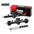 INJORA CNC Aluminum Black Front Rear Axles Set for 1/24 RC Crawler Axial SCX24 Deadbolt C10 Jeep JLU