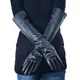 Frauen Faux Leder Ellenbogen Handschuhe Winter Lange Handschuhe Gefüttert Warm Finger Handschuhe