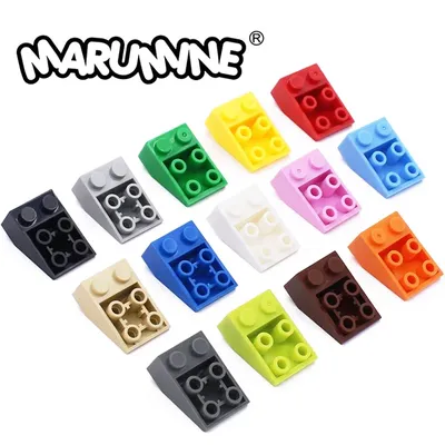 MARUMINE Blöcke 3x2 Invertiert Hang MOC Ziegel Teile 100PCS 3747 Klassische Gebäude Zubehör Teil