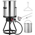 VIVOHOME 30 Qt. Aluminum Turkey Deep Fryer Pot with 54 000 BTU Outdoor Propane Stove Burner Stand