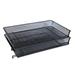 Universal Office Products 20012 Mesh Stackable Side Load Tray Legal Black