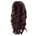SDJMa Long Wine Red Wavy Wig for Women 28.3 Inch Middle Part Curly Wavy Wig Natural Looking Synthetic Heat Resistant Fiber Wig for Daily Party Use ( Dark brown )