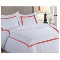 YhbSmt Soft Brushed 600TC Egyptian Cotton Duvet Cover Set With 3-Line Embroidery. Size:Emperor Color:Blood Red