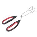 Clearanceï¼�FNGZ Food Stainless Steel Scissor Tongs with Plastic Silicone Handle Great for Kitchen Food Cooking Baking Barbecue BBQ Grilling 9 Ã‚Â½ Inch (2 Pieces) Black