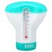 Delaman Spa Chemical Dispenser Spa Chemical Dispenser with Thermometer Reusable Lake Blue Swimming Pool Chlorine Tablet Floater