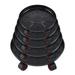 RnemiTe-amo 13 Plant Caddy Plant Pallet with Brake Wheels Moving Plant Pot Saucer Round Flower Pot Mover Indoor Rolling Planter Dolly on Wheels Outdoor Planter Trolley Tray Coaster Black