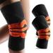 2PCS Knee Braces for Knee Pain Knee Brace with Patella Gel Pad & Side Stabilizers for Men Women(orange-black)-M