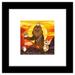 Gallery Pops Disney 100th Anniversary Star Wars - Helen Dardik Chewbacca BB-8 Wall Art Black Framed Version 12 x 12