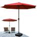 FNGZ Folding Chair Clearance Promo Garden Terrace Courtyard Beach Swimming Pool Market Table 6 Rib Umbrella Placeme Red