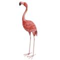 Flamingo Garden Statue Lifelike Iron Flamingo Statue Color Painting Garden Decoration for Lawn Terrace Backyard