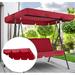 Outdoor Swing Canopy Replacement Waterproof Patio Chair Top Cover for Swing 2 & 3 Seater Garden Porch Seat Furniture Sun Shade Patio Swing Hammock Top Sunproof Cover for Patio Garden Yard