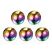 5 Packs Rainbow Gazing Ball 2 Inch 51mm Polished Hollow Ball Stainless Steel Gazing Globe Mirror Ball